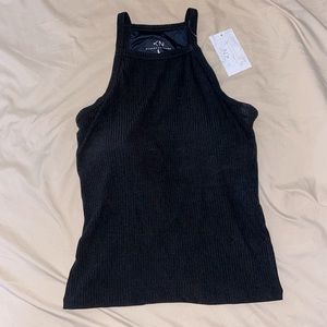 High neck tank built in bra